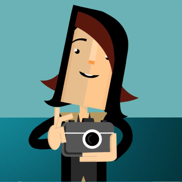 days contract hire animation woman with camera image
