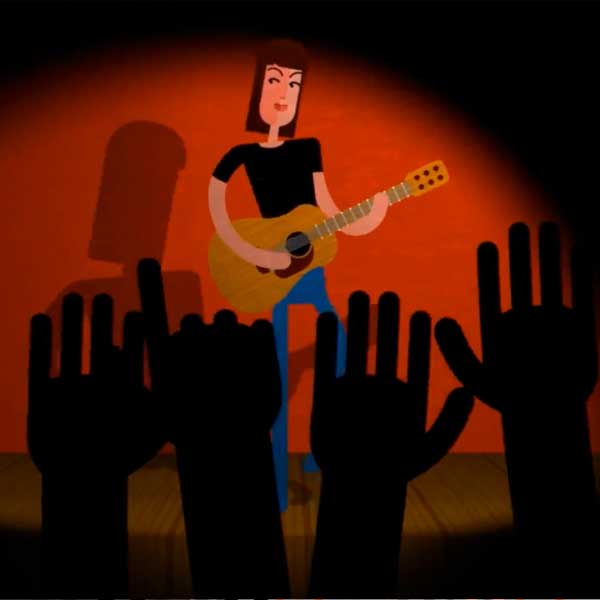 arts council of wales cardiff motion graphics guitarist illustration
