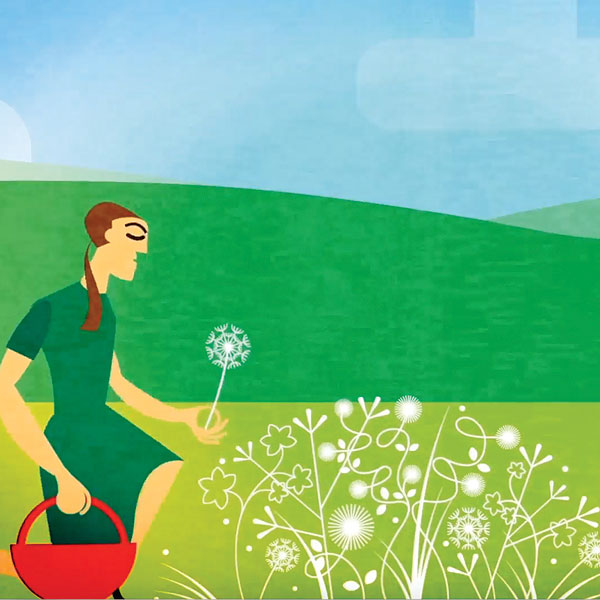 creative rural communitites animation woman in meadow image