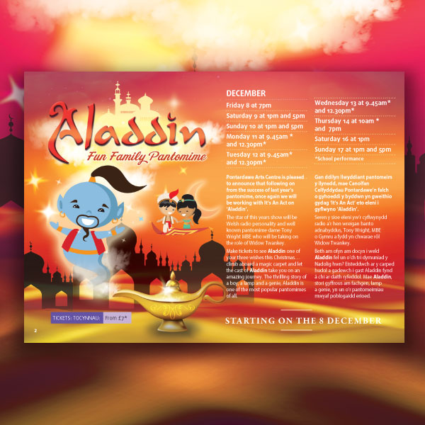 Aladdin brochure layout