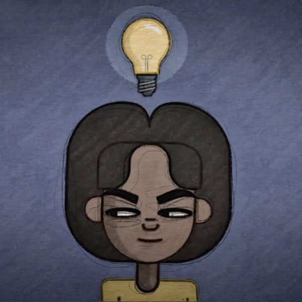 welsh ambulance service explainer video production woman with light bulb above head image