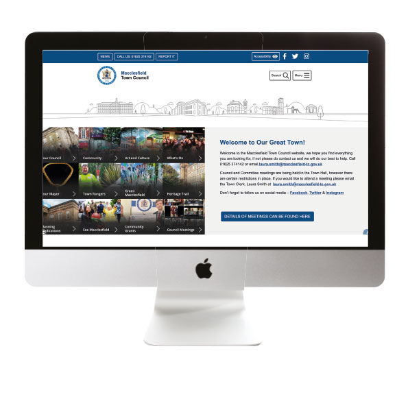 Macclesfield Town Council Website Development Desktop
